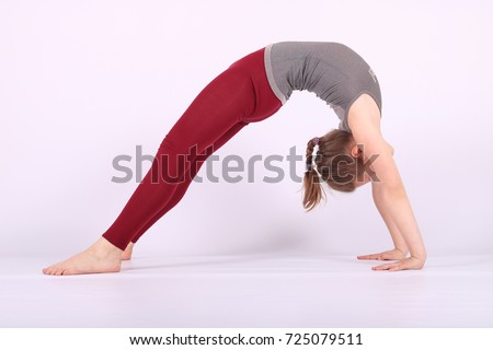 Girl doing an exercise bridge