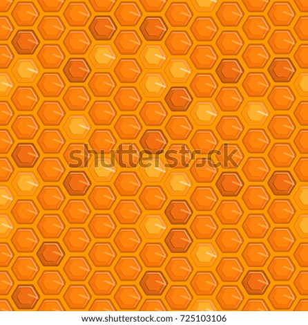 Geometric pattern with honeycombs. Seamless. Vector illustration
