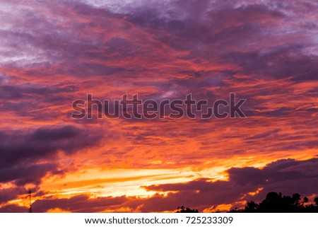 Beautiful colorful sky during sunrise in the morning