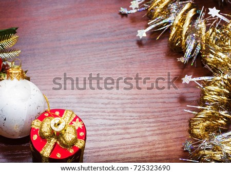 Picture template for New Year's greeting card. Background for Christmas. Decoration for Christmas.