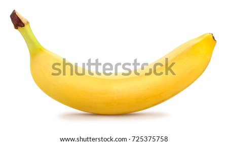 banana path isolated Royalty-Free Stock Photo #725375758