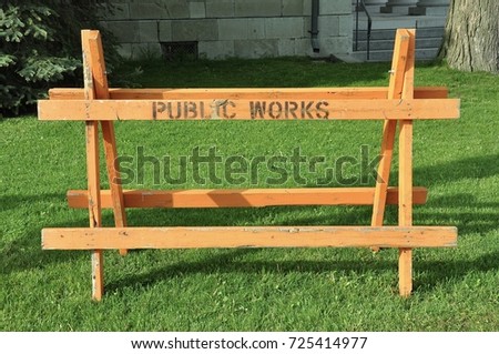 Public works sign 
