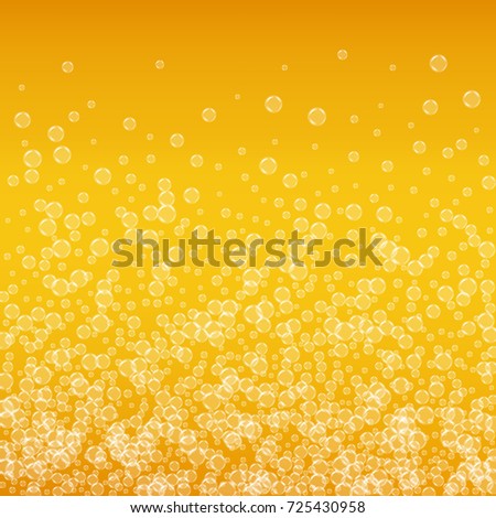 Oktoberfest background with beer. Cool white foam with bubbles and spray. October Bavarian festival. Fresh pint of lager for pub design. Realistic oktoberfest background for fest flyer and banner.