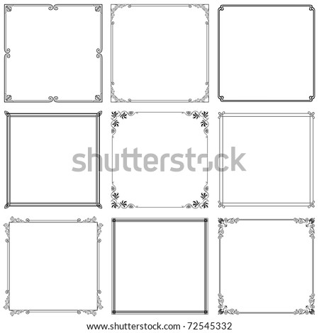 Decorative frames (set 7)