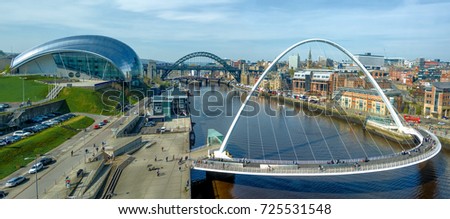 The Sage Millennium and Tyne Bridge Panorama

 Royalty-Free Stock Photo #725531548