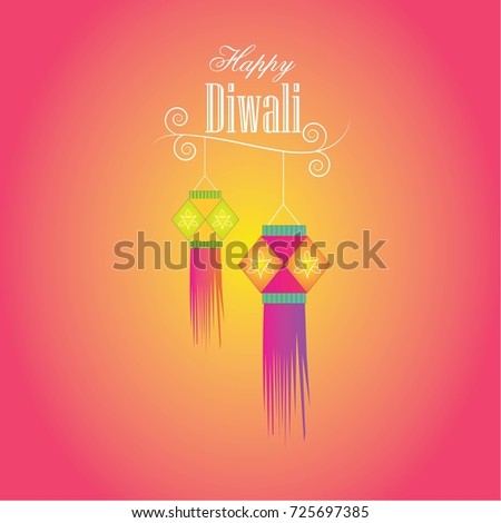diwali festival background.Indian festival for diwali celebration.vector illustration.