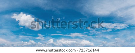 panorama image of blue sky and white cloud on day time for background usage .