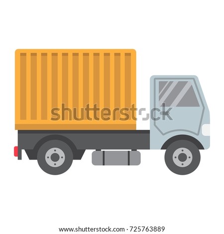 Delivery Truck flat icon, transport and vehicle, cargo sign vector graphics, a colorful solid pattern on a white background, eps 10.