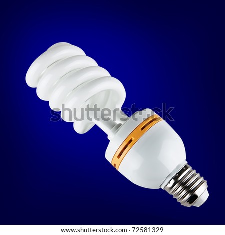 economic light bulb over the blue background