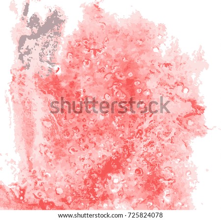 Splash red on white background. Vector illustration