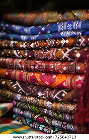 Thai native woven fabric
