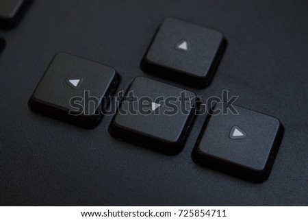 Computer keyboard keys. Joypad