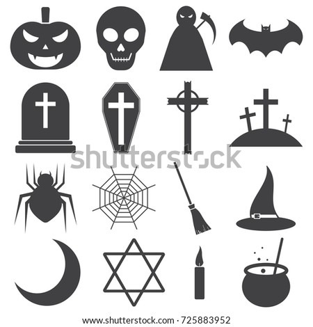 Halloween flat icon concept. trick or treat, happy Halloween.