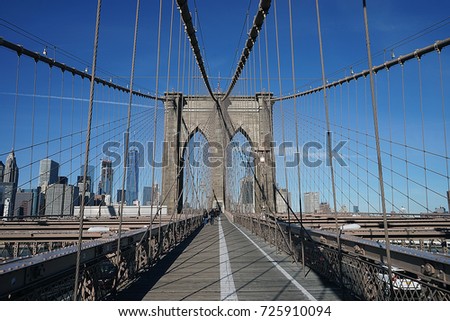 Brooklyn Bridge New York Manhattan Hudson River .