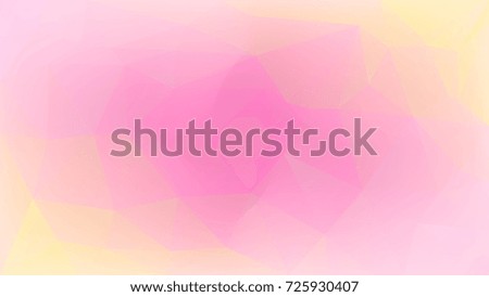 Gradient abstract horizontal triangle background. Warm pink and yellow polygonal backdrop for business presentation. Trendy geometric abstract banner. Corporative flyer design. Mosaic style.