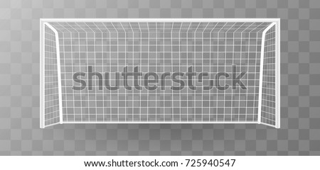 Football goal with shadow isolated on a transparent background