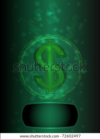 Dark green background with Dollar sign