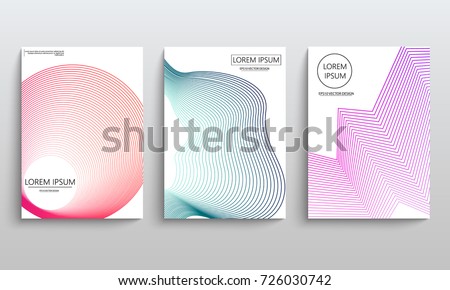 Set of cards with blend liqud colors. Futuristic abstract design. Usable for banners, covers, layout and posters. Vector. Royalty-Free Stock Photo #726030742