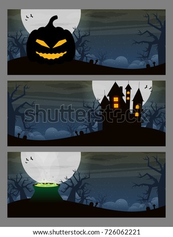 Halloween background flat design vector