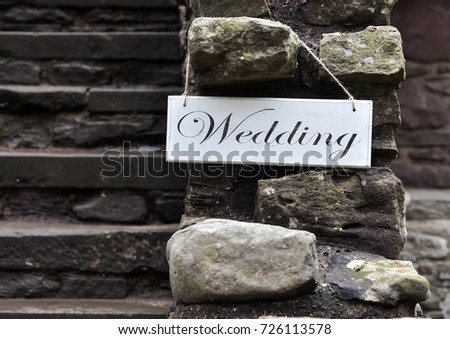 Wooden Wedding Ceremony Hanging Sign 