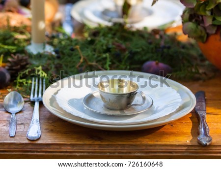table wares for the tea fariytale-like table setting
