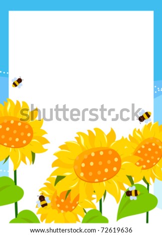 A border or frame with large white daisies and polka dots