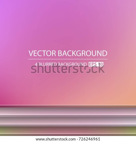 Abstract Creative concept vector multicolored blurred background set. For Web and Mobile Applications, art illustration template design, business infographic and social media, modern decoration.