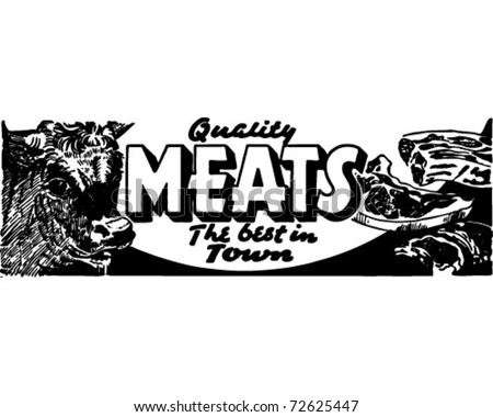 Quality Meats 2 - Retro Ad Art Banner