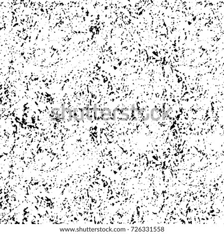 Grunge black and white abstract vector background from cracks, scratches, spots a futuristic pattern vintage texture
