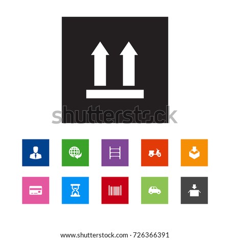 Set Of 11 Logistic Icons Set.Collection Of Sandwatch, Automobile, Arrow Elements.