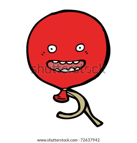 happy fat face balloon cartoon