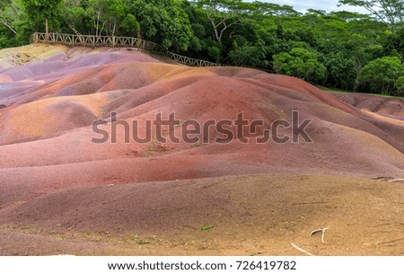 the Seven Coloured Earths chamarel in Mauritius island, africa