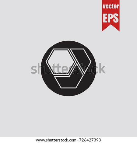 Honeycomb icon in trendy isolated on grey background.Vector illustration.