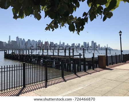 Manhattan and Hudson River, New York, USA 