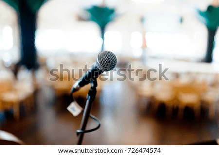 microphone on stage  / speaker for event
