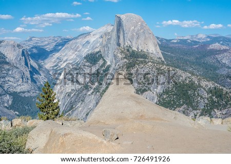 Half Dome at Glacier Point, Yosemite National Park in the Sierra Nevada, California