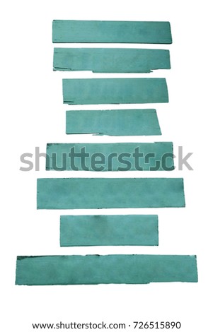 The blue wooden sign isolated on white background