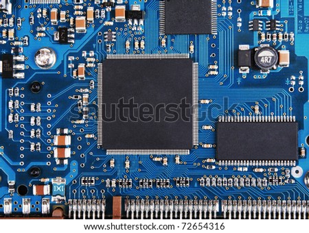 Electronic microcircuit. Microchip, photo