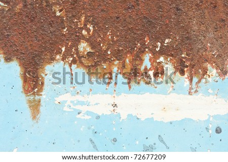 blue metallic rust half Royalty-Free Stock Photo #72677209