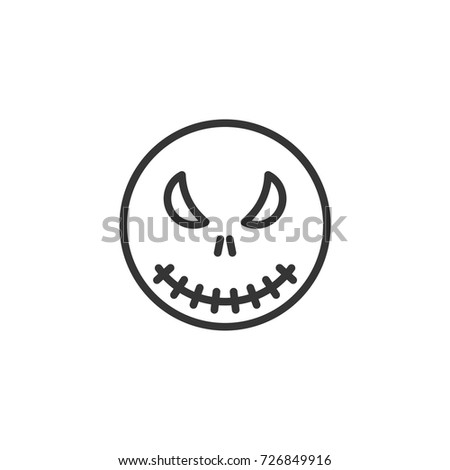Halloween stiker  icon, illustration isolated vector sign symbol