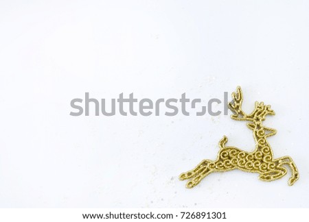 Christmas gold deer decoration background