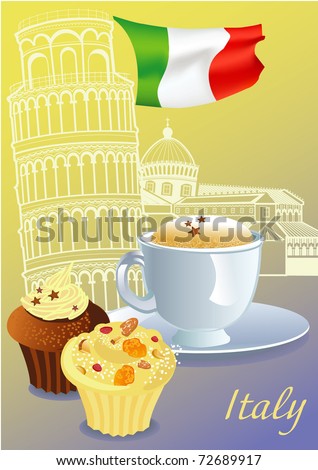Italy breakfast poster