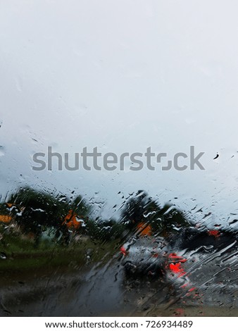 Rain On the glass Background bokeh