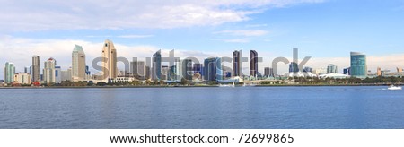 San Diego Skyline panorama, California.