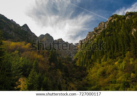 Amazing autumn landscape in the mountains