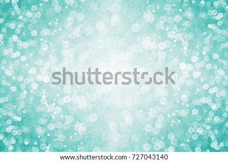Abstract modern teal green glitter sparkle confetti background for turquoise happy birthday party invite, aqua mint wedding gala pattern, shiny sale flyer border texture or fancy Christmas card design Royalty-Free Stock Photo #727043140