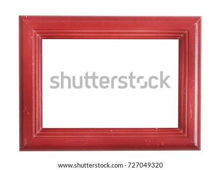 a red picture frame