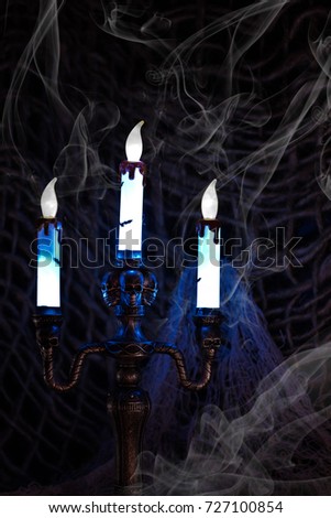 halloween background.  candles. horror. creepy