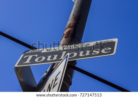 Toulouse St Sign New Orleans