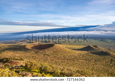 View from the Mauna Kea , Big Island, Hawaii, Usa